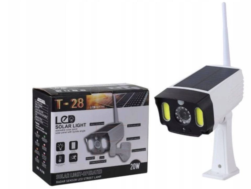 Lampa solarna i atrapa kamery 2w1 Odstraszacz Lampa solarna i atrapa kamery 2w1 Odstraszacz