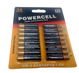 16x Bateria AAA POWERCELL Super Extra Blister 1.5V