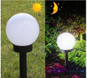 Lampa SOLARNA LED ogrodowa solar KULA 10 cm (biała)