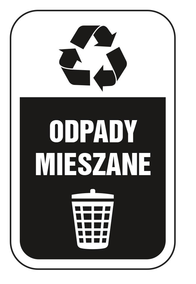 Naklejka do segregacji odpadów 10x15 MIESZANE Naklejka do segregacji odpadów 10x15 MIESZANE