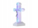 Krzyżyk Krzyż LED figurka na grób wkład 13cm plus Baterie