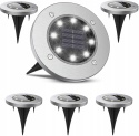 12 X LAMPKI SOLARNE 8LED DISK LIGHT GRUNTOWE OGRODOWE NAJAZDOWE