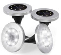 12 X LAMPKI SOLARNE 8LED DISK LIGHT GRUNTOWE OGRODOWE NAJAZDOWE