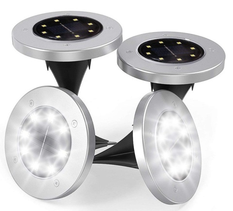 12 X LAMPKI SOLARNE 8LED DISK LIGHT GRUNTOWE OGRODOWE NAJAZDOWE 12 X LAMPKI SOLARNE 8LED DISK LIGHT GRUNTOWE OGRODOWE NAJAZDOWE
