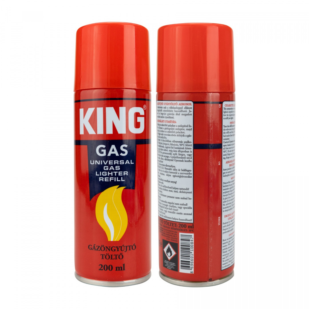 Gaz do zapalniczki KING 200ml Gaz do zapalniczki KING 200ml