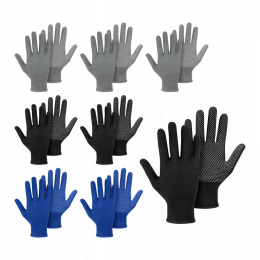 Rękawice antypoślizgowe 8 par uniwersalne