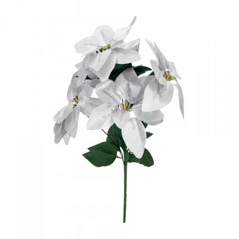 Kwiaty sztuczne GWIAZDA BETLEJEMSKA 45 cm srebrna
