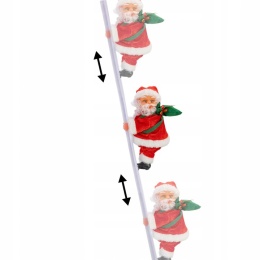 Święty Mikołaj wchodzący po drabinie 66 cm