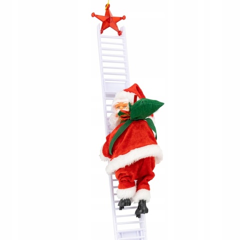 Święty Mikołaj wchodzący po drabinie 66 cm Święty Mikołaj wchodzący po drabinie 66 cm