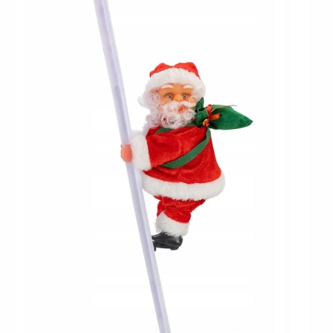 Święty Mikołaj wchodzący po drabinie 66 cm Święty Mikołaj wchodzący po drabinie 66 cm