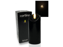 Świeca LED płomyk CZARNA Black 5x12,5cm