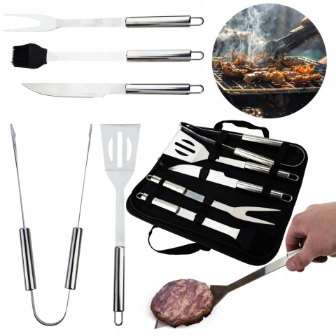 ZESTAW AKCESORIA PRZYBORY DO GRILLA W ETUI 5w1 ZESTAW AKCESORIA PRZYBORY DO GRILLA W ETUI 5w1