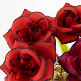 Kwiaty sztuczne RÓŻA w doniczce bukiet ozdoba kompozycja