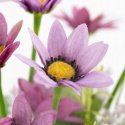 Kwiaty sztuczne słonecznik fiolet w doniczce bukiet ozdoba kompozycja