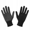 Rękawice antypoślizgowe materiałowe czarne 5 par czarne