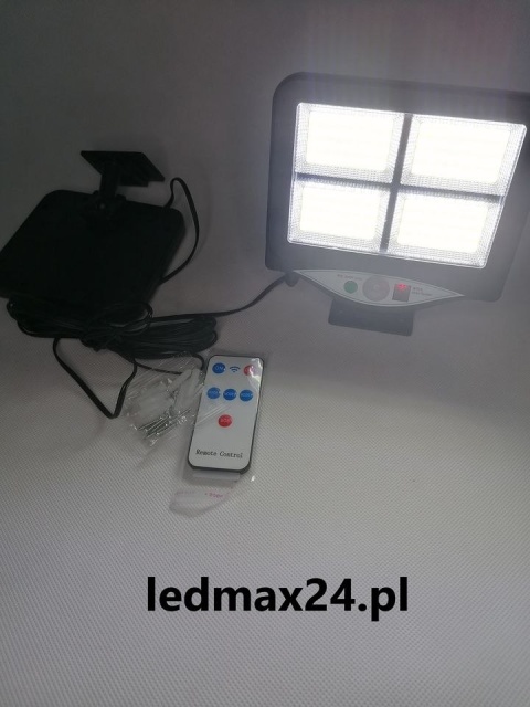 Halogen Solar Lampa 128 LED na kablu 5m + pilot