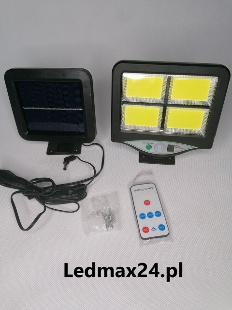 Halogen Solar Lampa 128 LED na kablu 5m + pilot