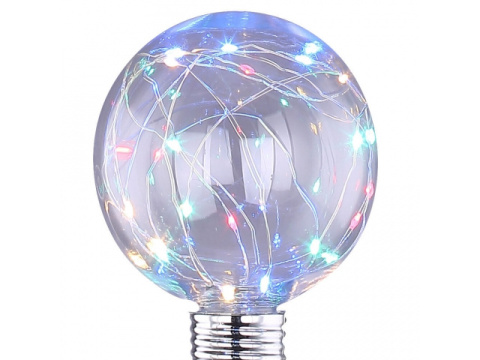 Lampa solarna ogrodowa kula RGB Druciki Mocna Barwa - 2szt Lampa solarna ogrodowa kula RGB Druciki Mocna Barwa - 2szt