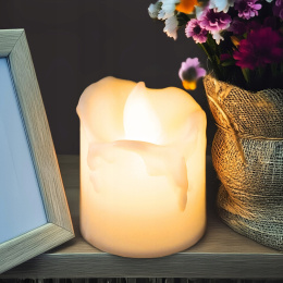 ŚWIECZKI LED TEALIGHT 4 SZT. ŚWIECA WKŁAD DO ZNICZA DEKORACJA WITRAŻ