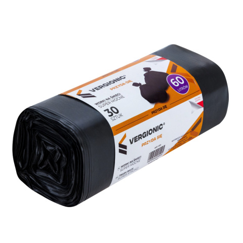 Worki na Śmieci Odpady do Kosza 60L Mocne Grube 30szt Worki na Śmieci Odpady do Kosza 60L Mocne Grube 30szt