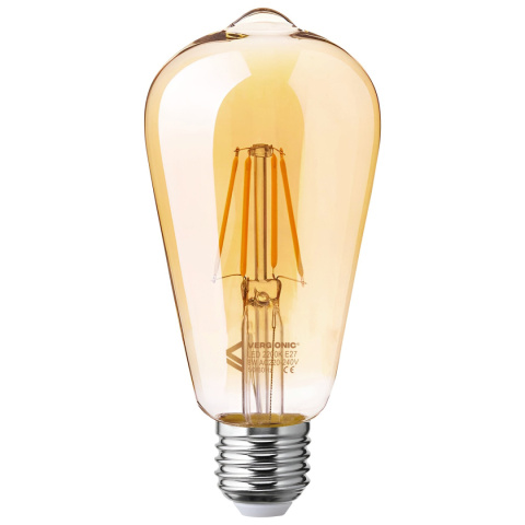 Żarówka dekoracyjna LED E27 8W 2200K bursztynowa Retro Żarówka dekoracyjna LED E27 8W 2200K bursztynowa Retro