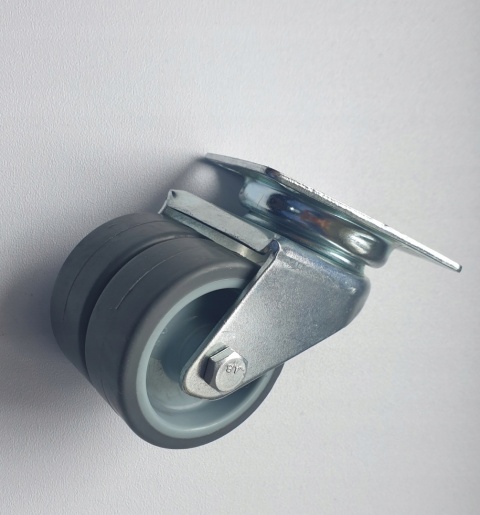 4 x KOŁO 50 mm 80KG KÓŁKO PODWÓJNE TANDEM ZESTAW JEZDNY KÓŁKA NIEBRUDZĄCE CICHE