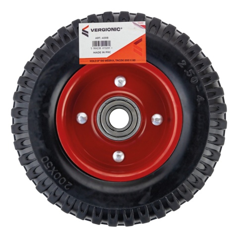 Zestaw 4 x Koło 8'' 200x50 2.50-4 do Wózka, Taczki, Maszyn Łożyska Pełne