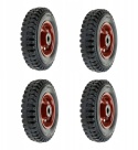 Zestaw 4 x Koło 8'' 200x50 2.50-4 do Wózka, Taczki, Maszyn Łożyska Pełne