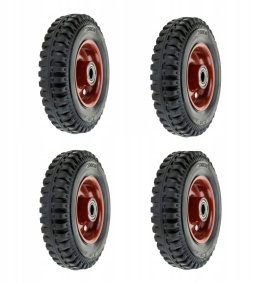 Zestaw 4 x Koło 8'' 200x50 2.50-4 do Wózka, Taczki, Maszyn Łożyska Pełne