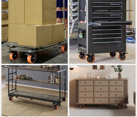 Zestaw 4 szt KÓŁEK OBROTOWE 125MM 400KG MOcne