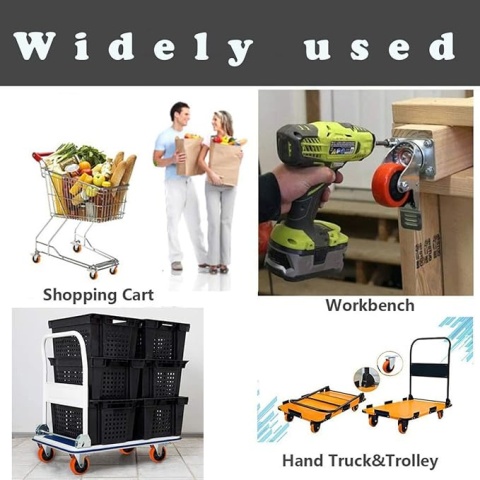 Zestaw 4 szt KÓŁEK OBROTOWE 125MM 400KG MOcne