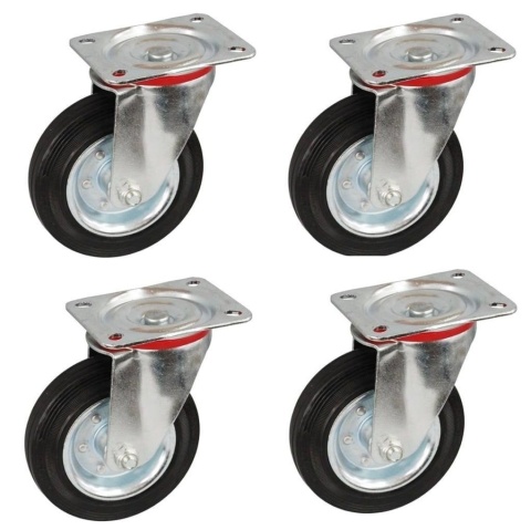 4 x KOŁO OBROTOWE 125mm , KÓŁKO WÓZKA 5"