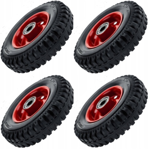 4 x KOŁO PEŁNE DO WÓZKA TACZKI KOSIARKI 200x50 160KG BEZDĘTKOWE