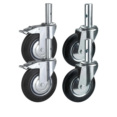 4x zestaw kołowy Ø 160 mm (2x skrętny, 2x skrętny z hamulcem),Do Rusztowań