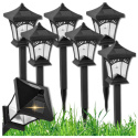 6x LAMPA SOLARNA LED OGRODOWA WBIJANA SŁUPEK LATARNIA LATARENKA ŻARÓWKA LED