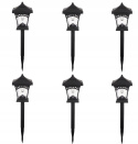 6x LAMPA SOLARNA LED OGRODOWA WBIJANA SŁUPEK LATARNIA LATARENKA ŻARÓWKA LED