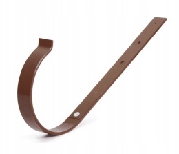 Hak uchwyt 100mm prosty METALOWY rynny Bryza BRĄZ