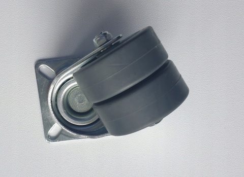 2 x KOŁO 50 mm 80KG KÓŁKO PODWÓJNE TANDEM ZESTAW JEZDNY KÓŁKA NIEBRUDZĄCE CICHE