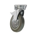 2 x KOŁO SKRĘTNE Z HAMULCEM 75 mm 60 kg OBROTOWE CICHE NIEBRUDZĄCE CYNKOWANE