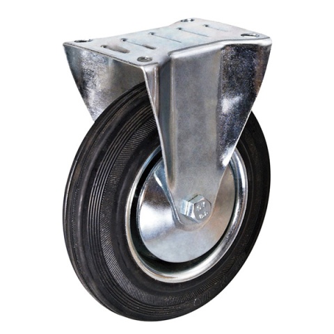 Zestaw 2 x Kółko stałe 125mm koło wózka gumowe