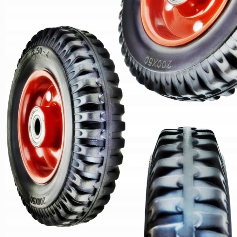 Koło 8'' do wózka, taczki 200x50 2.50-4 Mocne Pełne Udzwig 230KG
