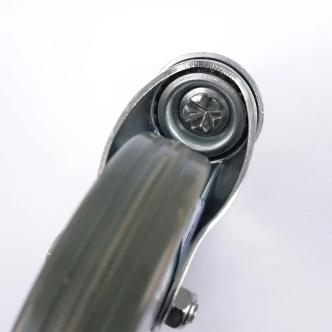 2 x Koło skrętne z hamulcem 50 mm 25 kg Niebrudzące Cynkowane Ciche na Srubę