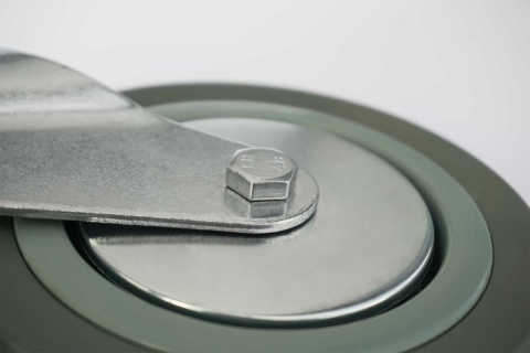 4 x Koło skrętne z hamulcem 50 mm 25 kg Niebrudzące Cynkowane Ciche na Srubę