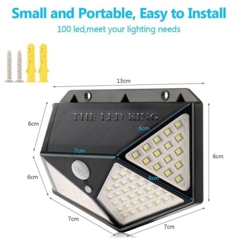 4 x LAMPA SOLARNA 100 LED KINKIET czujnik ruchu