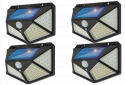 4 x LAMPA SOLARNA 100 LED KINKIET czujnik ruchu
