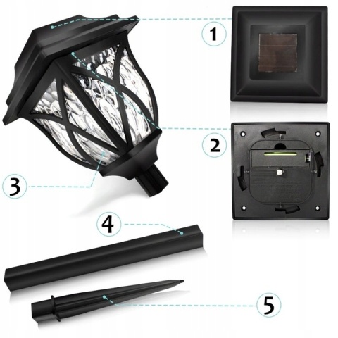 12 x LAMPA SOLARNA LATARENKA LED wbijana