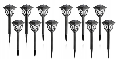 12 x LAMPA SOLARNA LATARENKA LED wbijana