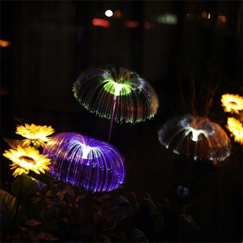 2 szt LAMPA SOLARNA MEDUZA LAMPKA KOLOROWA RGB