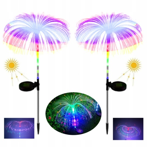 4 x LAMPA SOLARNA MEDUZA LAMPKA KOLOROWA RGB