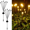 4 x LAMPA SOLARNA OGRODOWA OZDOBNA WBIJANA KULKI 6 LED CZUJNIK ZMIERZCHU
